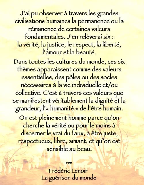 6 valeurs universelles