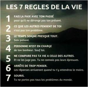 7 regles de vie